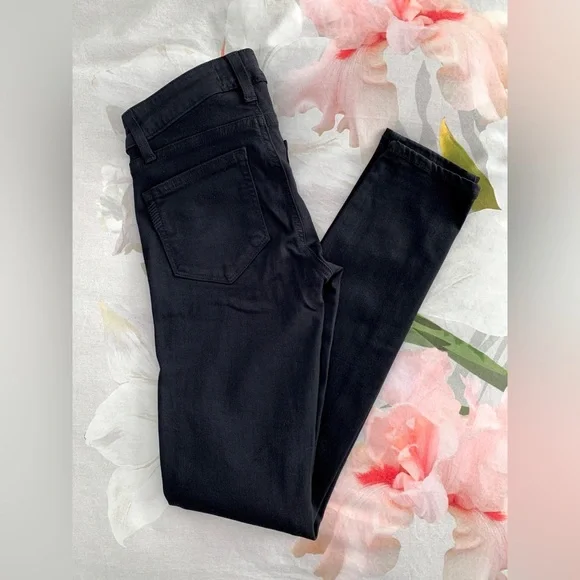 ❗️CLEAROUT❗️ EUC! PAIGE EDGEMONT black zipper stretch ANKLE SKINNY JEANS Size 24 - Picture 5 of 7
